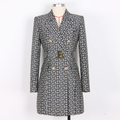 2022 New Autumn And Winter Collar High-end European And N Temperament Commuter Quality Suit Dress High-end Suit Skirt S-XXXL