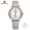 NAVIFORCE Women's Watch Popular Fashion Dress Ladies Waterproof Quartz Leather Strap Wristwatch Girlfriend Gift Relogio Feminino