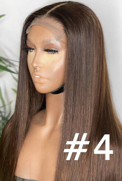 5x5 Pu Silk Base Scalp Top Lace Front Human Hair Wigs Straight Remy Brazilian Lace Closure Wig Pre Plucked with Baby Hair Luffy