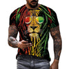 2023 Funny Animal Lion 3D Printed T-Shirt Men Women Fashion Casual Cool T Shirt Reggae Design Harajuku Streetwear Oversized Tops