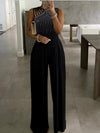 Jump Suits Party Sequins Wide Leg Jumpsuit Women Elegant Sexy Sleeveless One Piece Outfits Summer 2022 Evening Club Jumpsuiits