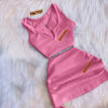 Women Matching Set 2 Piece Sexy Crop Tops And jogger Pants Tracksuit Two Piece set women joggers track suit Summer logo printed