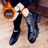 Male Patent Leather Moccasins Shoes High Top Italian Formal Dress Brogue Oxford Wedding Business Shoes Boots 2022