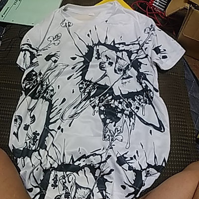 Horrible Skull Spades Poker T-Shirt Casual Men Summer 3D-Print Extra-Large T-Shirt 2022 Comfort Breathable T-Shirt Tops 110-6XL