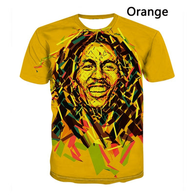 Women/Mens T Shirt Bob Marley Legend Reggae 3D Print T-Shirt Summer Casual Tees