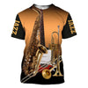 New Alto Tenor Bass Saxophone Graphic T Shirts Hip Hop Oversized Men T-shirt Harajuku Piano Music Print Short Sleeve Tee Top