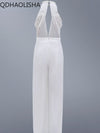 2023 New Women's Sexy Deep V Hanging Neck Jumpsuit Casual Pants Women Jump Suits for Women  Loose Jumpsuit Streetwear Overalls
