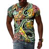 Colorful Cool Abstract Art graphic t shirts Hip Hop Street Style 3D Printed Tees Summer Men Personality Round Neck Short Sleeves