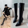 Soft Leather High Quality Women Over The Knee Boots Super Thin High Heel Sexy Ladies Long Boots Fashion Pointed Toe Zipper Botas