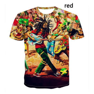 Women/Mens T Shirt Bob Marley Legend Reggae 3D Print T-Shirt Summer Casual Tees