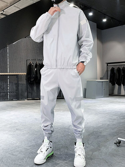 Spring Autumn Men Sportswear Set Tracksuit Hip Hop Jacket + Pants Male Casual Streetwear Track Suits