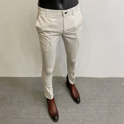 Men Suit Pants Formal Trousers Stretch Slim Pantalone Hombre Calça Masculina Solid Color Casual Dress Pants Fashion Men Clothing