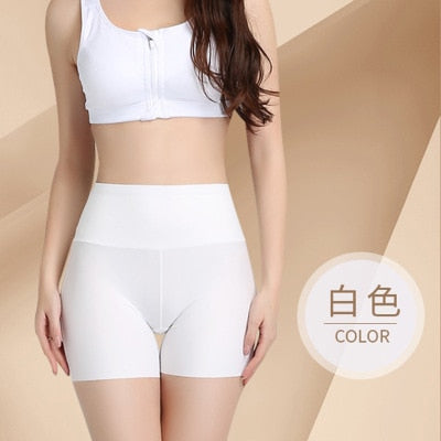 Safety Pants Women Under Skirt Dress Safety Cycling Shorts Seamless Ladies Panties Slimming Female Underwear White Cool Summer