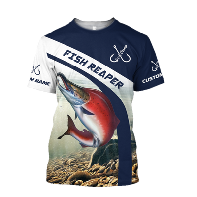 2022 Latest Hot 3D Fishing T-shirt Casual Hip Hop T-shirt Harajuku 3D Fishing Crew Neck T-shirt Customized Name Fleet