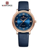 NAVIFORCE Women's Watch Popular Fashion Dress Ladies Waterproof Quartz Leather Strap Wristwatch Girlfriend Gift Relogio Feminino