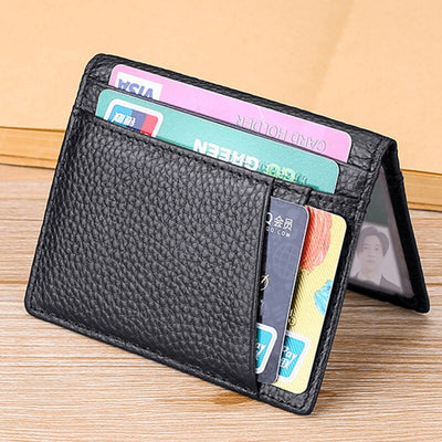 Super Slim Soft Wallet Solid Mini Credit Card Holder Multi Slots Coin Purse Wallet Pu Leather Purse Card Holders Men Wallet