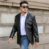 Oversized Men's Leather Blazer Dress Black PU Business Casual Jacket Fashion Loose Spring Autumn Coats Brand Clothing 7XL 8XL