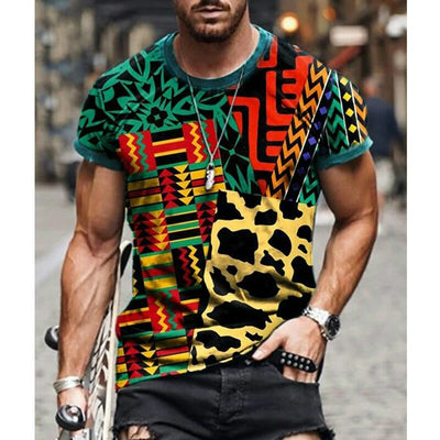 2022 Summer New Style Jesus 3D Print Retro Harajuku Ethnic Short Sleeve T-shirt O-Neck Polyester Material Men's T-shirt