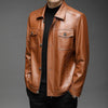 Dress Suit Coat Mens Jackets Lapel Business Leather Jackets Men Pu Blazers New Korean Style Slim Fashion Leather Coat Streetwear
