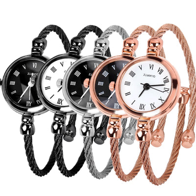 Women's Fashion Exquisite Roma Retro Watches Elegant Ladies Design Small Wristwatches Vintage Stainless Steel Female Dress Watch