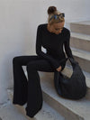 Backless Bodycon Jumpsuit Sexy Chic Jumpsuit Wide Leg Pants Full Body Fitted Jumpsuit Woman Tight Overall Y2k Catsuit Jump Suit