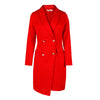 Women Mini Dresses V Neck Long Sleeves Blazer Elegant Office Ladies Work Wear Classy Package Hip Female African Suit Red Blue