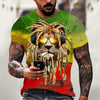 2023 Funny Animal Lion 3D Printed T-Shirt Men Women Fashion Casual Cool T Shirt Reggae Design Harajuku Streetwear Oversized Tops