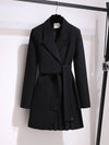 Blazer Women Trench Coat Dress Korean Fashion Women 2023 New Spring Black White Vintage Long Sleeve Top Female Oversize Jacket