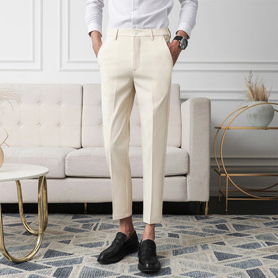 Mens Slim Fit Business Dress Pants for Men Suit Pants Men Spring Formal Suit Trousers Black White Blue Dress Pants Men
