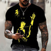 2023 New Kung Fu Star Print Tshirt  Trendy Bruce Lee 3d Print T-shirt Men's Retro Streetwear High Quality Short Sleeve T-shirt
