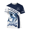 2022 Latest Hot 3D Fishing T-shirt Casual Hip Hop T-shirt Harajuku 3D Fishing Crew Neck T-shirt Customized Name Fleet