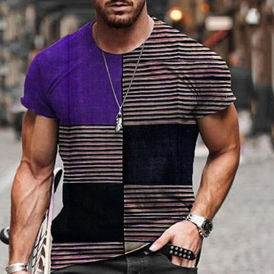 Summer New Men's T-Shirt Top Men's Top Tribal 3D Print Round Neck Holiday Harajuku Short Sleeve 2023 Casual Men's Funny Dress