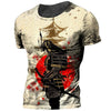 Japanese Samurai Print Tshirts for Men O-neck Short Sleeve Tops Funny Horror Men's T-shirts Clothing 2022 Fashion Streetwear Tee