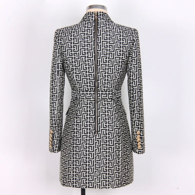 2022 New Autumn And Winter Collar High-end European And N Temperament Commuter Quality Suit Dress High-end Suit Skirt S-XXXL