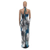 Summer 2022 Casual Loose Jump Suits for Women Tie-dye Print Suspenders Backless and Floor Wide Leg Pants Women's Wear