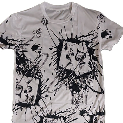 Horrible Skull Spades Poker T-Shirt Casual Men Summer 3D-Print Extra-Large T-Shirt 2022 Comfort Breathable T-Shirt Tops 110-6XL