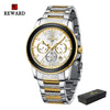 REWARD VIP New Quartz Watches for Men Dress Wrist Watch Stainless Strap Chronograph Luminous Waterproof Date Men's Wristwatches