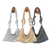 Handle Rhinestones Zipper Bag Shiny Dinner Party Purses Handbag Luxury Designer Shoulder Bags