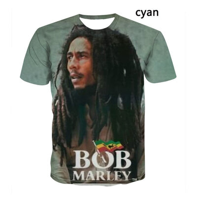 Women/Mens T Shirt Bob Marley Legend Reggae 3D Print T-Shirt Summer Casual Tees