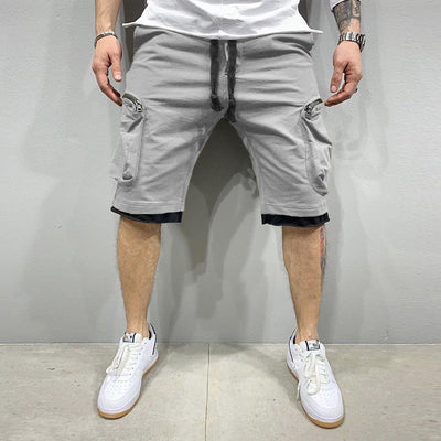 2021 New Summer Loose shorts men jogging short pants Casual fitness streetwear men Multi-pocket sport casual hip cargo shorts