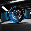 2023 New Men's Fashion Business Watches for Men Golden Stainless Steel Watch Mesh Strap Casual Quartz Wrist Watch reloj hombre
