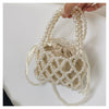 2022 New Niche All-match High-quality Beach Hollow Woven Pearl Acrylic Material Fashion Dinner Daily Crossbody Bags for Women
