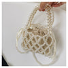 2022 New Niche All-match High-quality Beach Hollow Woven Pearl Acrylic Material Fashion Dinner Daily Crossbody Bags for Women