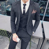 Large Size 7XL ( Blazer + Vest + Pants ) Groom Wedding Dress Dark Plaid Classic Retro Men's Formal Business Suit Three-Piece Set