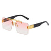 2023 New Big Frame Rectangle Sunglasses Women Brand Diamond Sun Glasses Female Fashion UV400 Shades Eyewear