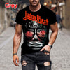 Fashion Hip Hop Rock Judas Priest Band 3D Printed T shirts For Men Casual O-neck Short Sleeve Tops Street Trend Oversized Tees