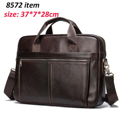 WESTAL Men's Briefcases Men's Bags Genuine Leather Lawyer/office Bag for Men Laptop Bag Leather Briefcases Bag for Documents 209