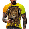 2023 Funny Animal Lion 3D Printed T-Shirt Men Women Fashion Casual Cool T Shirt Reggae Design Harajuku Streetwear Oversized Tops