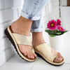 2023 Women Pu Leather Sandals Sole Orthopedic Bunion Corrector Comfy Platform Flat Plus Size 34-43 Sandalias Plataforma Mujer