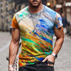 Summer New Men's T-Shirt Top Men's Top Tribal 3D Print Round Neck Holiday Harajuku Short Sleeve 2023 Casual Men's Funny Dress